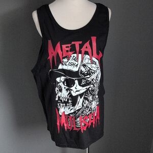 NWT Metal Mulisha Black Tank with Red Skull Design M